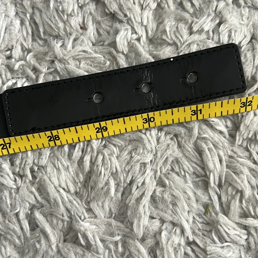 Another Line Black Patent Leather Bow Waist Belt Size Small / Medium